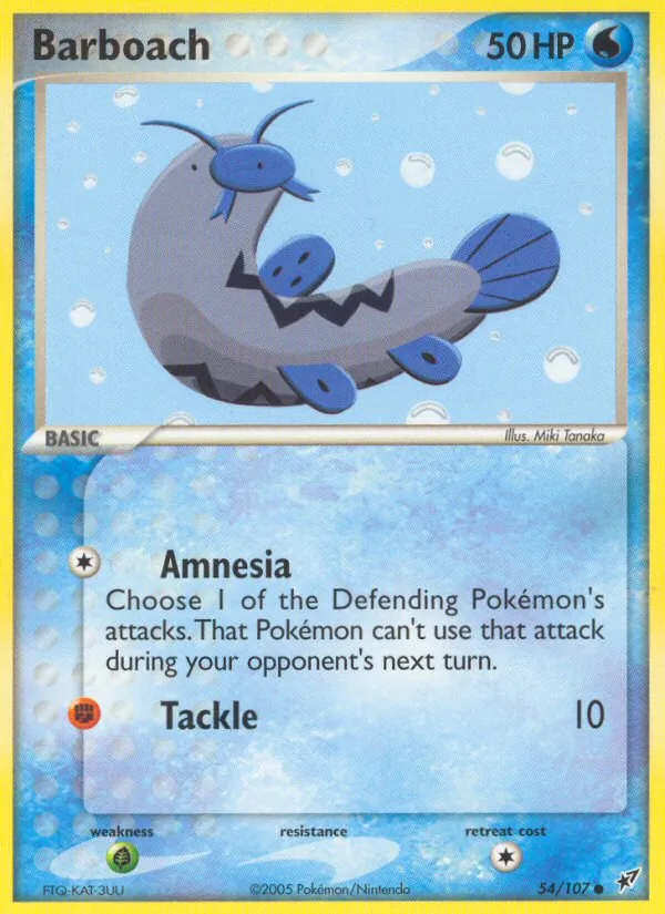 Carta Barboach, número 54/107 da coleção EX Deoxys