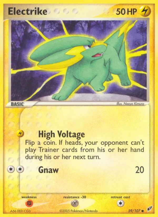 Carta Electrike, número 59/107 da coleção EX Deoxys