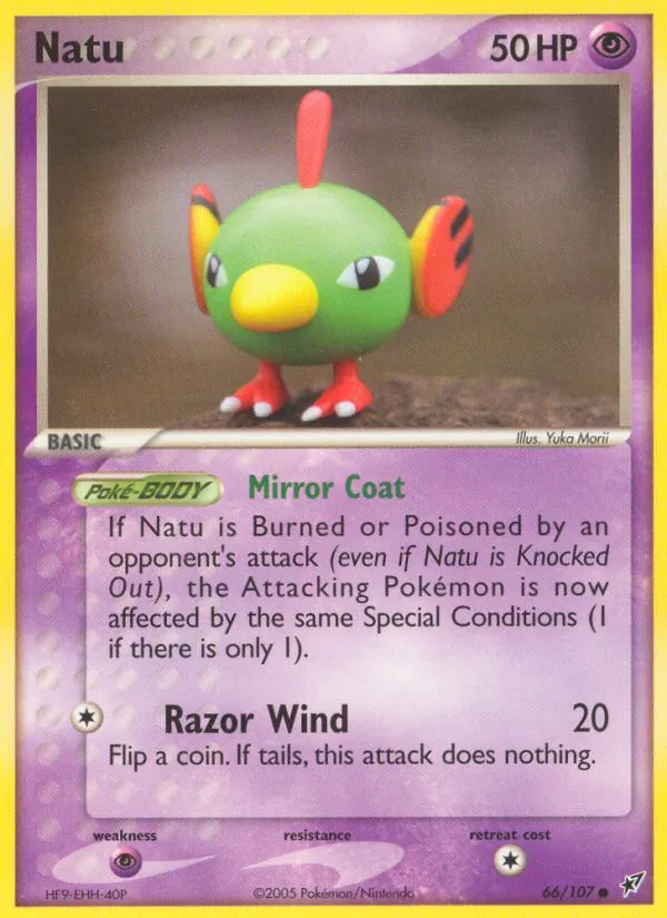 Carta Natu, número 66/107 da coleção EX Deoxys