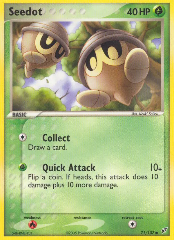 Carta Seedot, número 71/107 da coleção EX Deoxys