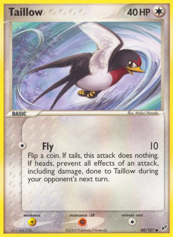 Carta Taillow, número 80/107 da coleção EX Deoxys