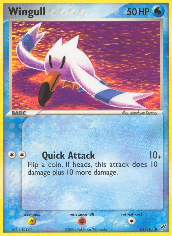 Carta Wingull, número 81/107 da coleção EX Deoxys