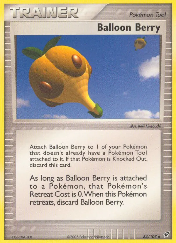 Carta Balloon Berry, número 84/107 da coleção EX Deoxys
