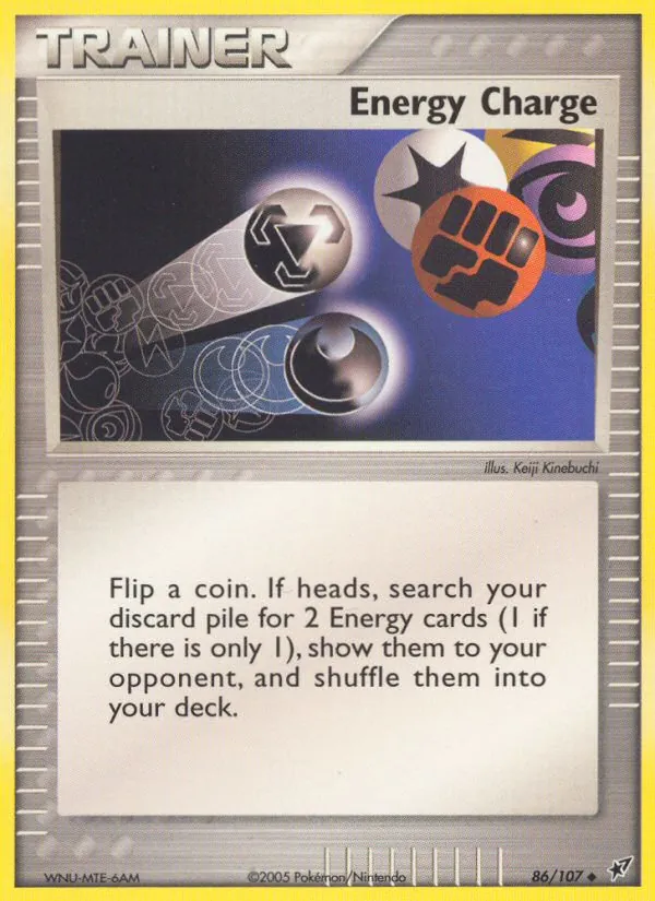 Carta Energy Charge, número 86/107 da coleção EX Deoxys