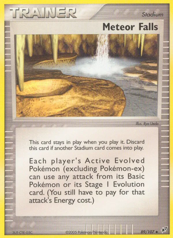 Carta Meteor Falls, número 89/107 da coleção EX Deoxys
