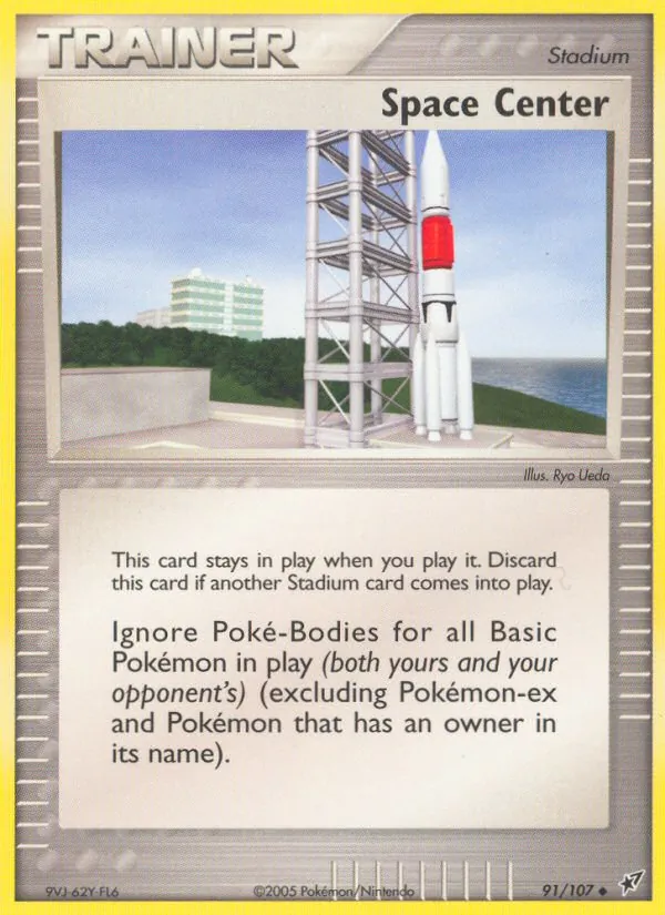Carta Space Center, número 91/107 da coleção EX Deoxys