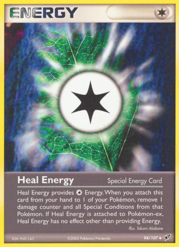 Carta Heal Energy, número 94/107 da coleção EX Deoxys
