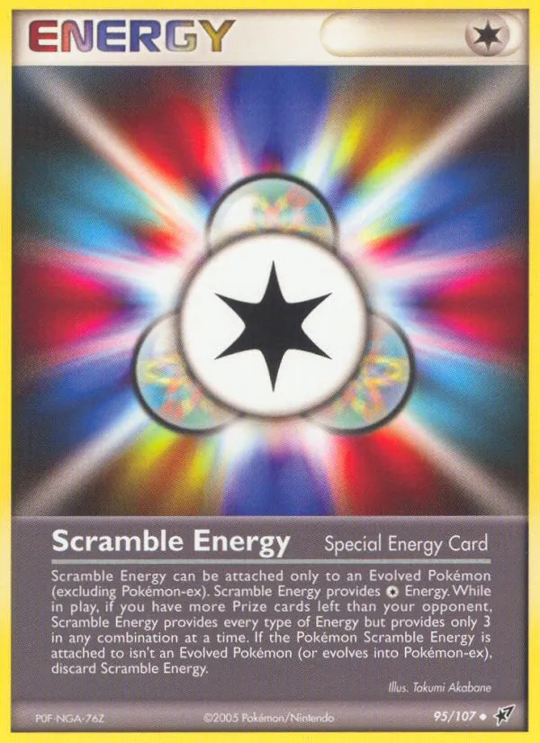 Carta Scramble Energy, número 95/107 da coleção EX Deoxys