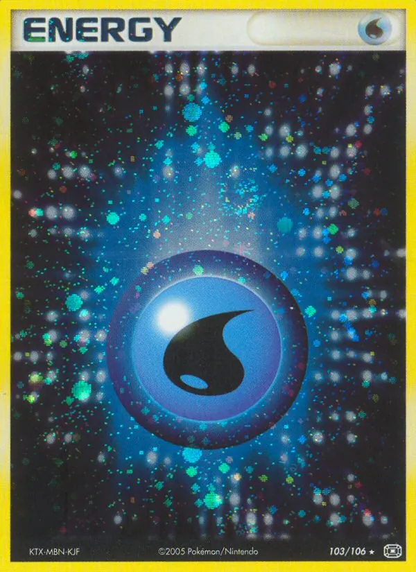 Carta Water Energy, número 103/106 da coleção EX Esmeralda