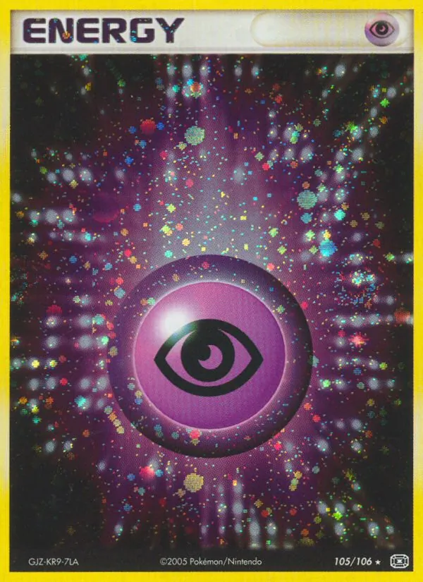 Carta Psychic Energy, número 105/106 da coleção EX Esmeralda