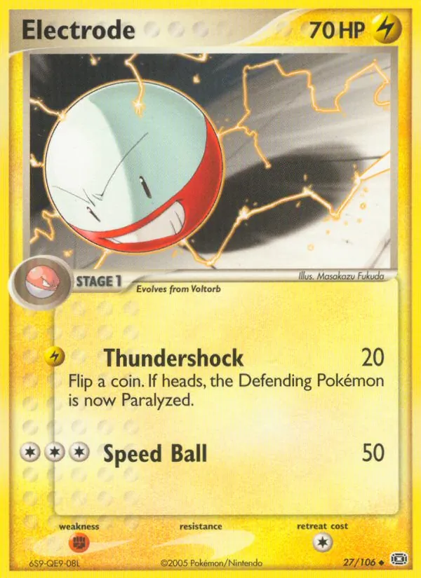 Carta Electrode, número 27/106 da coleção EX Esmeralda