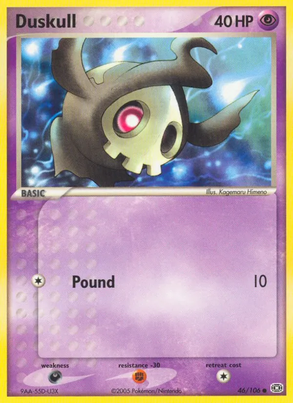 Carta Duskull, número 46/106 da coleção EX Esmeralda