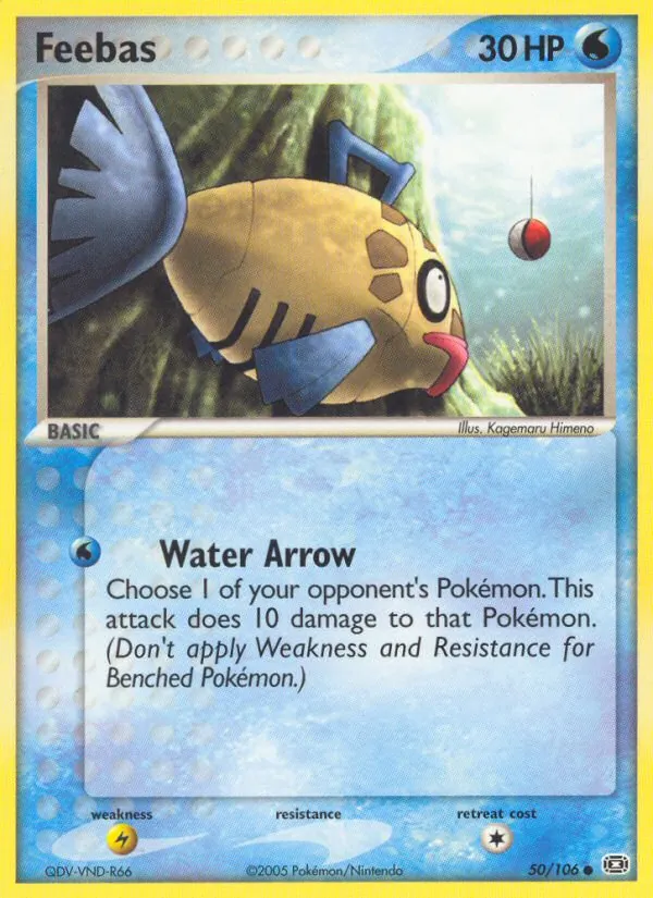 Carta Feebas, número 50/106 da coleção EX Esmeralda