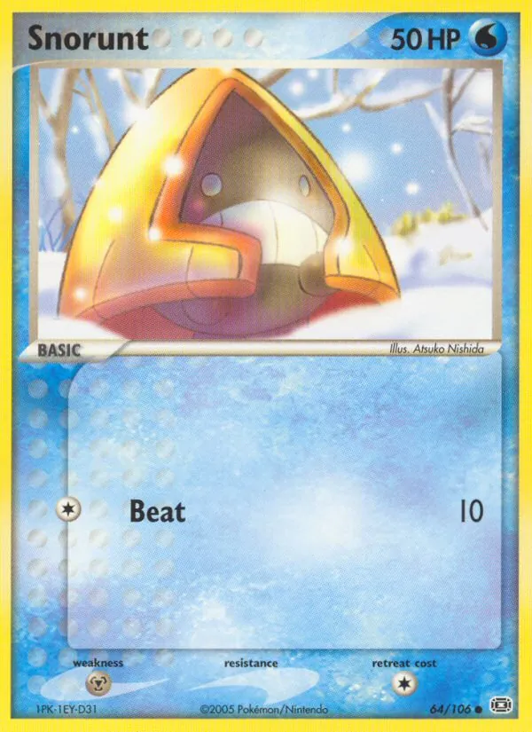 Carta Snorunt, número 64/106 da coleção EX Esmeralda