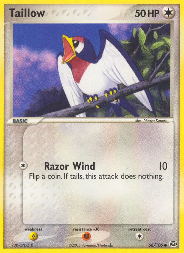 Carta Taillow, número 68/106 da coleção EX Esmeralda