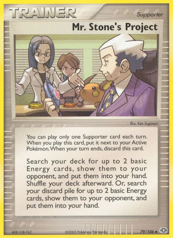 Carta Mr. Stone's Project, número 79/106 da coleção EX Esmeralda