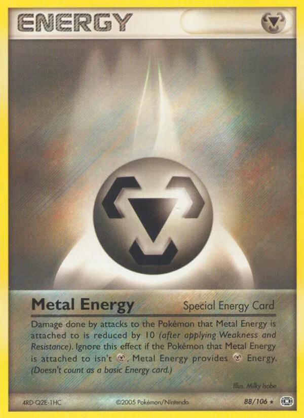 Carta Metal Energy, número 88/106 da coleção EX Esmeralda