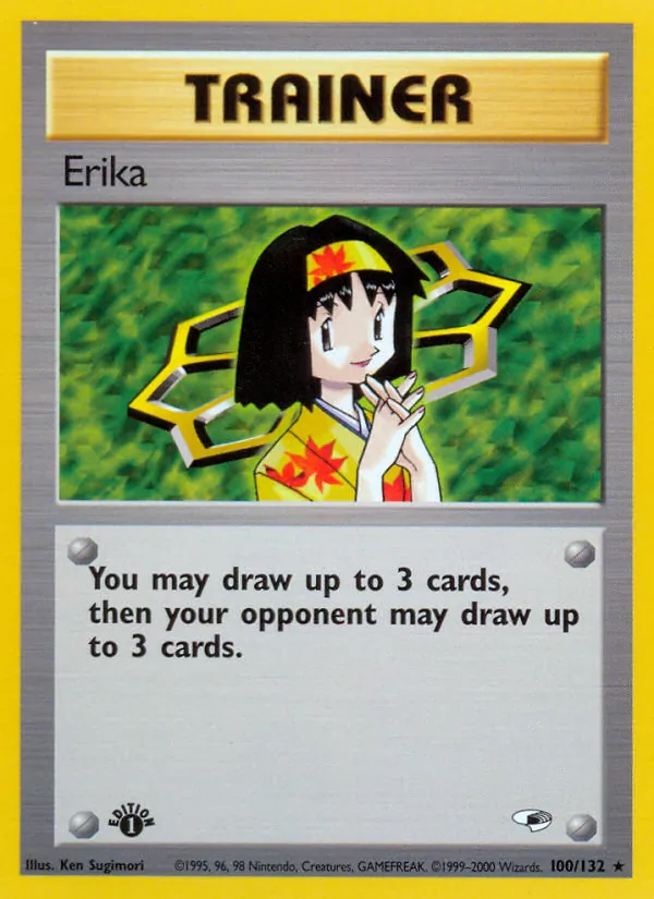 Carta Erika, número 100/132 da coleção Gym Heroes
