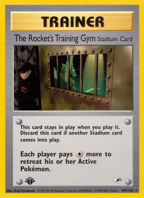Carta The Rocket's Training Gym, número 104/132 da coleção Gym Heroes