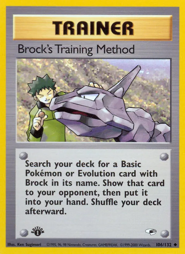 Carta Brock's Training Method, número 106/132 da coleção Gym Heroes