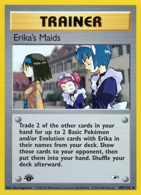 Carta Erika's Maids, número 109/132 da coleção Gym Heroes