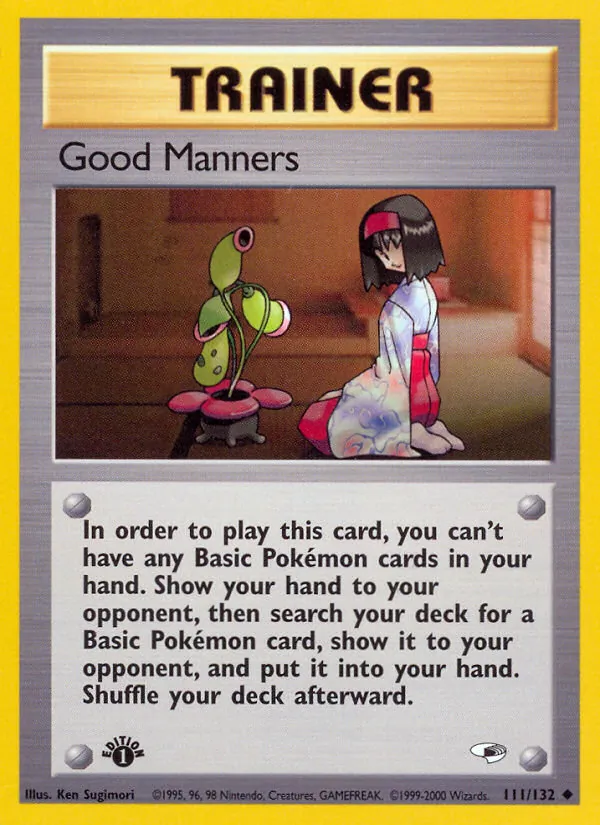 Carta Good Manners, número 111/132 da coleção Gym Heroes