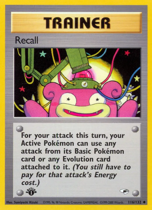 Carta Recall, número 116/132 da coleção Gym Heroes
