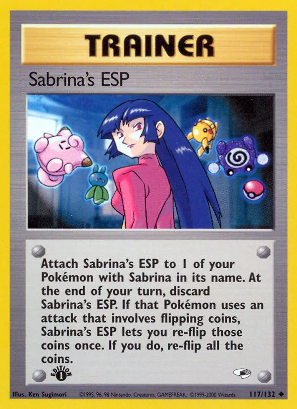 Carta Sabrina's ESP, número 117/132 da coleção Gym Heroes