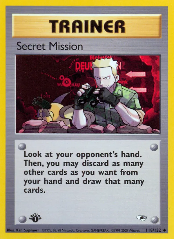 Carta Secret Mission, número 118/132 da coleção Gym Heroes