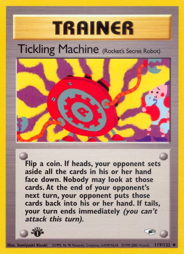 Carta Tickling Machine, número 119/132 da coleção Gym Heroes
