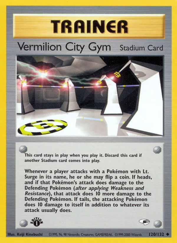 Carta Vermilion City Gym, número 120/132 da coleção Gym Heroes
