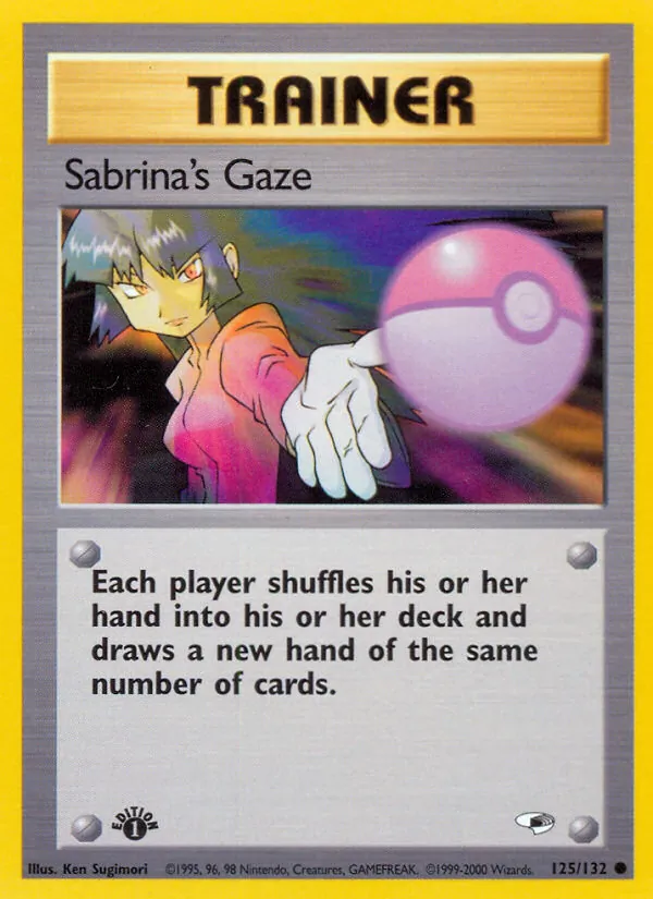 Carta Sabrina's Gaze, número 125/132 da coleção Gym Heroes