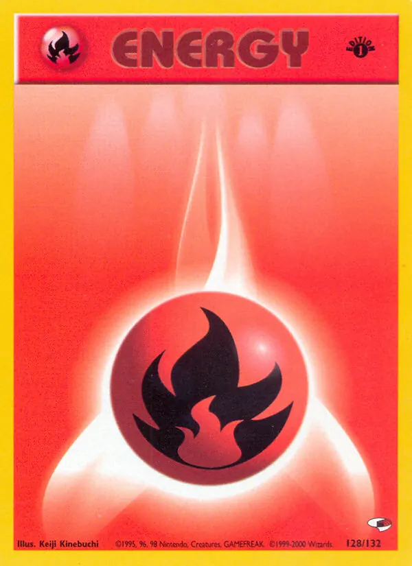 Carta Fire Energy, número 128/132 da coleção Gym Heroes