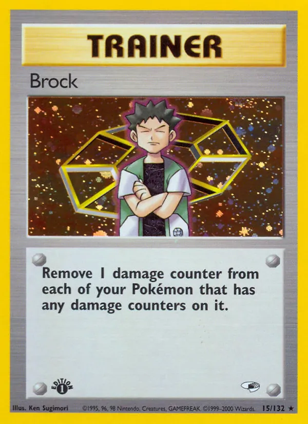 Carta Brock, número 15/132 da coleção Gym Heroes