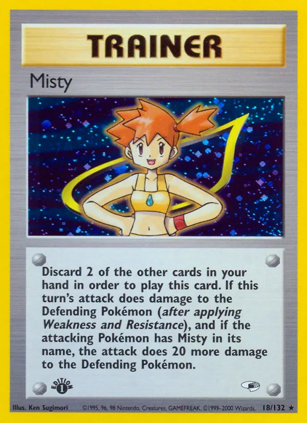 Carta Misty, número 18/132 da coleção Gym Heroes