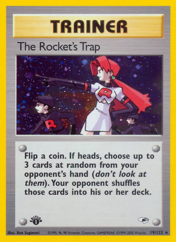 Carta The Rocket's Trap, número 19/132 da coleção Gym Heroes