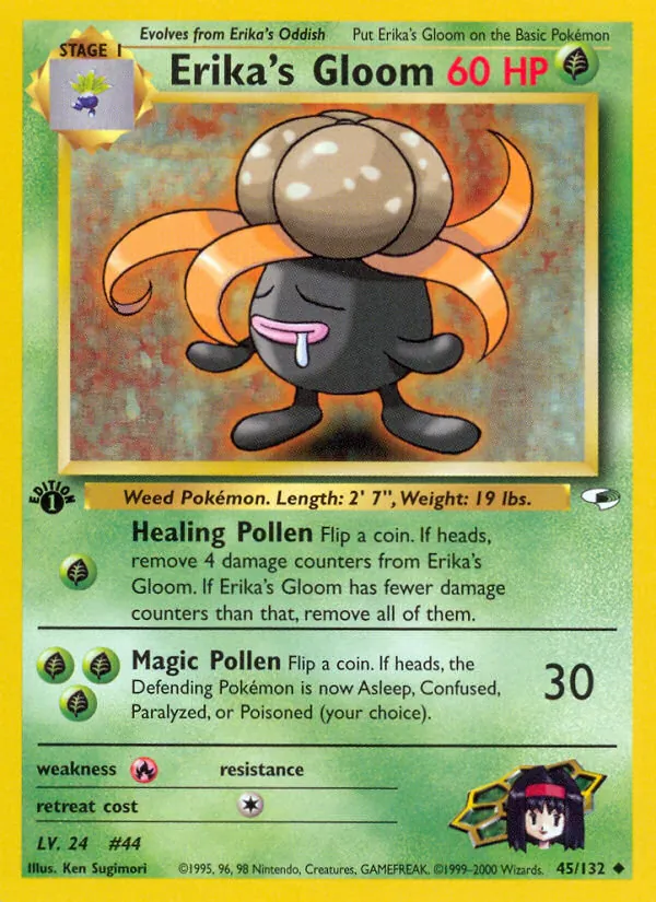 Carta Erika's Gloom, número 45/132 da coleção Gym Heroes