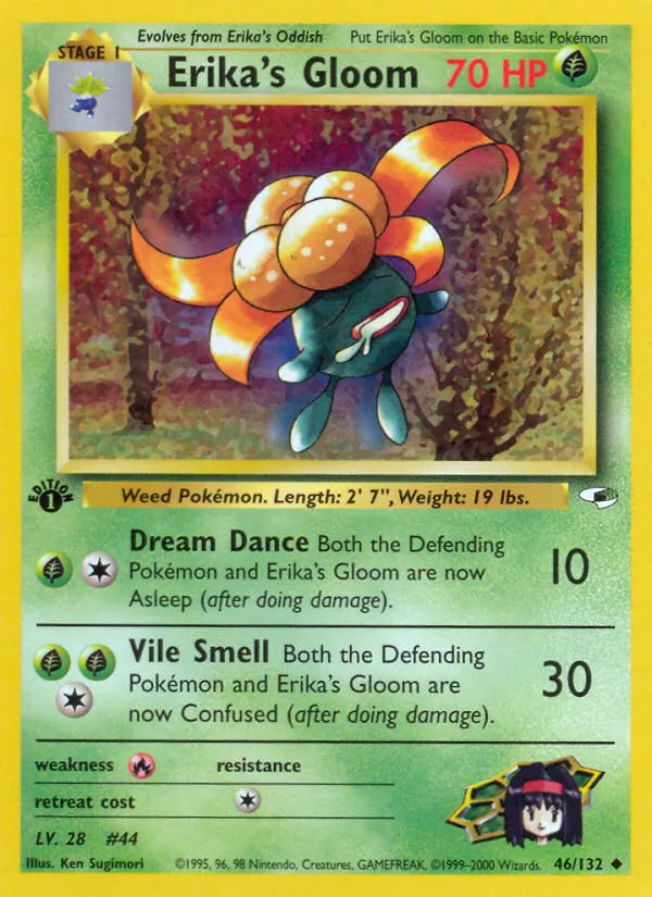 Carta Erika's Gloom, número 46/132 da coleção Gym Heroes