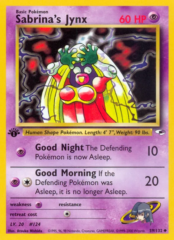 Carta Sabrina's Jynx, número 59/132 da coleção Gym Heroes