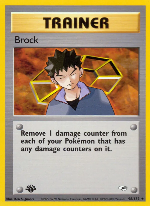 Carta Brock, número 98/132 da coleção Gym Heroes