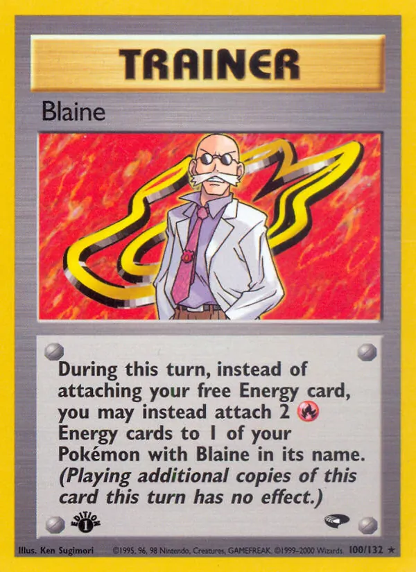 Carta Blaine, número 100/132 da coleção Gym Challenge