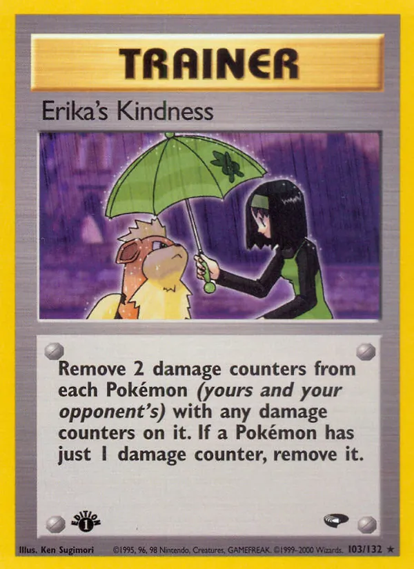 Carta Erika's Kindness, número 103/132 da coleção Gym Challenge