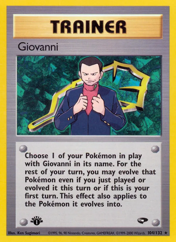 Carta Giovanni, número 104/132 da coleção Gym Challenge