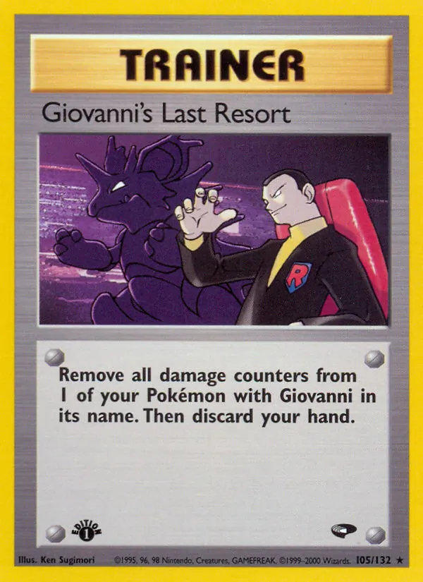 Carta Giovanni's Last Resort, número 105/132 da coleção Gym Challenge