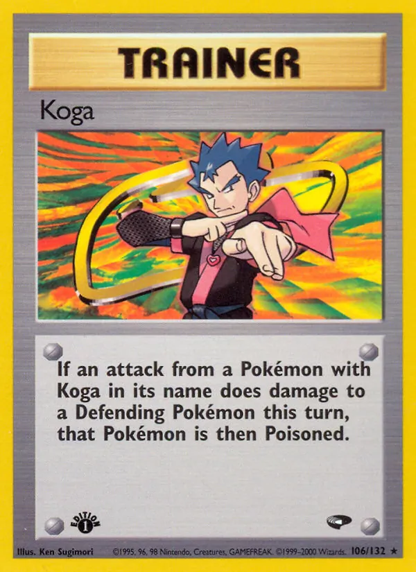 Carta Koga, número 106/132 da coleção Gym Challenge