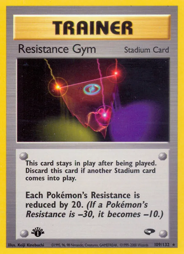 Carta Resistance Gym, número 109/132 da coleção Gym Challenge