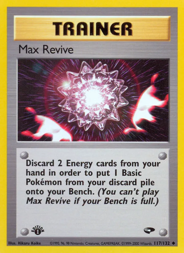 Carta Max Revive, número 117/132 da coleção Gym Challenge