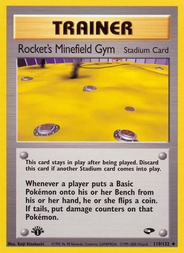 Carta Rocket's Minefield Gym, número 119/132 da coleção Gym Challenge