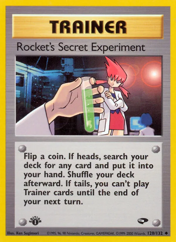 Carta Rocket's Secret Experiment, número 120/132 da coleção Gym Challenge