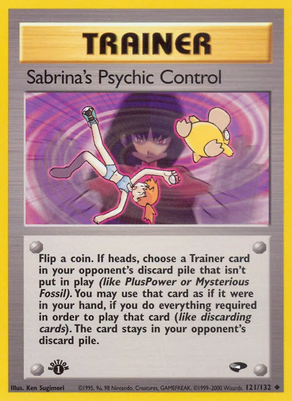 Carta Sabrina's Psychic Control, número 121/132 da coleção Gym Challenge